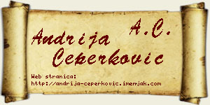 Andrija Čeperković vizit kartica